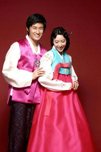 корейские национальные свадебные платья