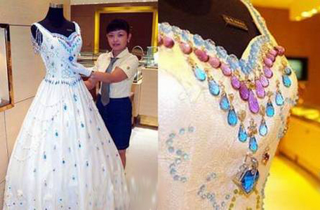дорогие свадебные платья 9,999-каратные драгоценные камни
