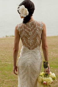 спинка свадебных платьев